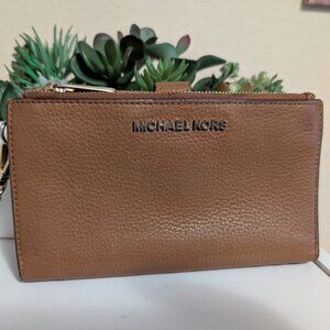 Michael Kors Tan Leather Wristlet